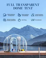 Tente de camping de luxe JIEOL BDT4 6m 3.5m, imperméable, ignifuge, quatre saisons, ouverture automatique rapide, dôme transparent