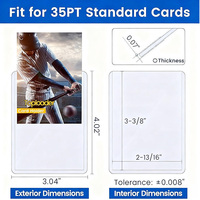 Cartes de sport transparentes en PVC bleu, blanc, transparent, disponibles en OEM/ODM, 3"X4", 35pt, Top Loaders