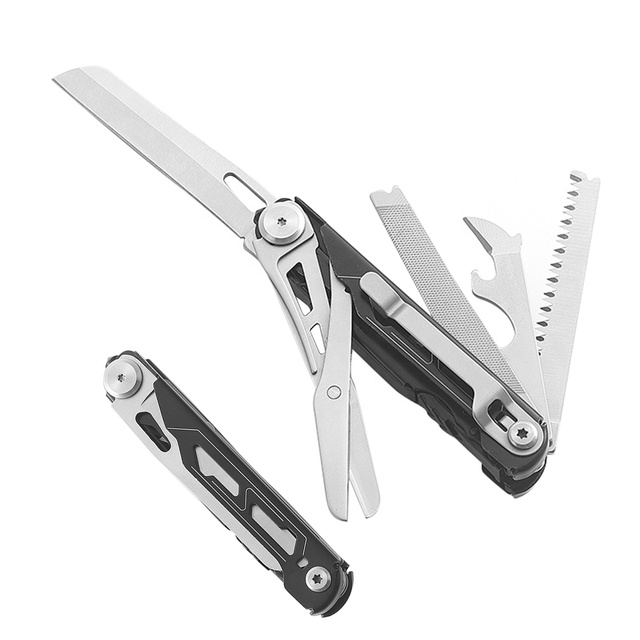 8 in 1 Multi Tool Folding Pocket Knife Portable Folding EDC MultiTool with Knife Scissors Opener Saw Breaker Cutter Custom