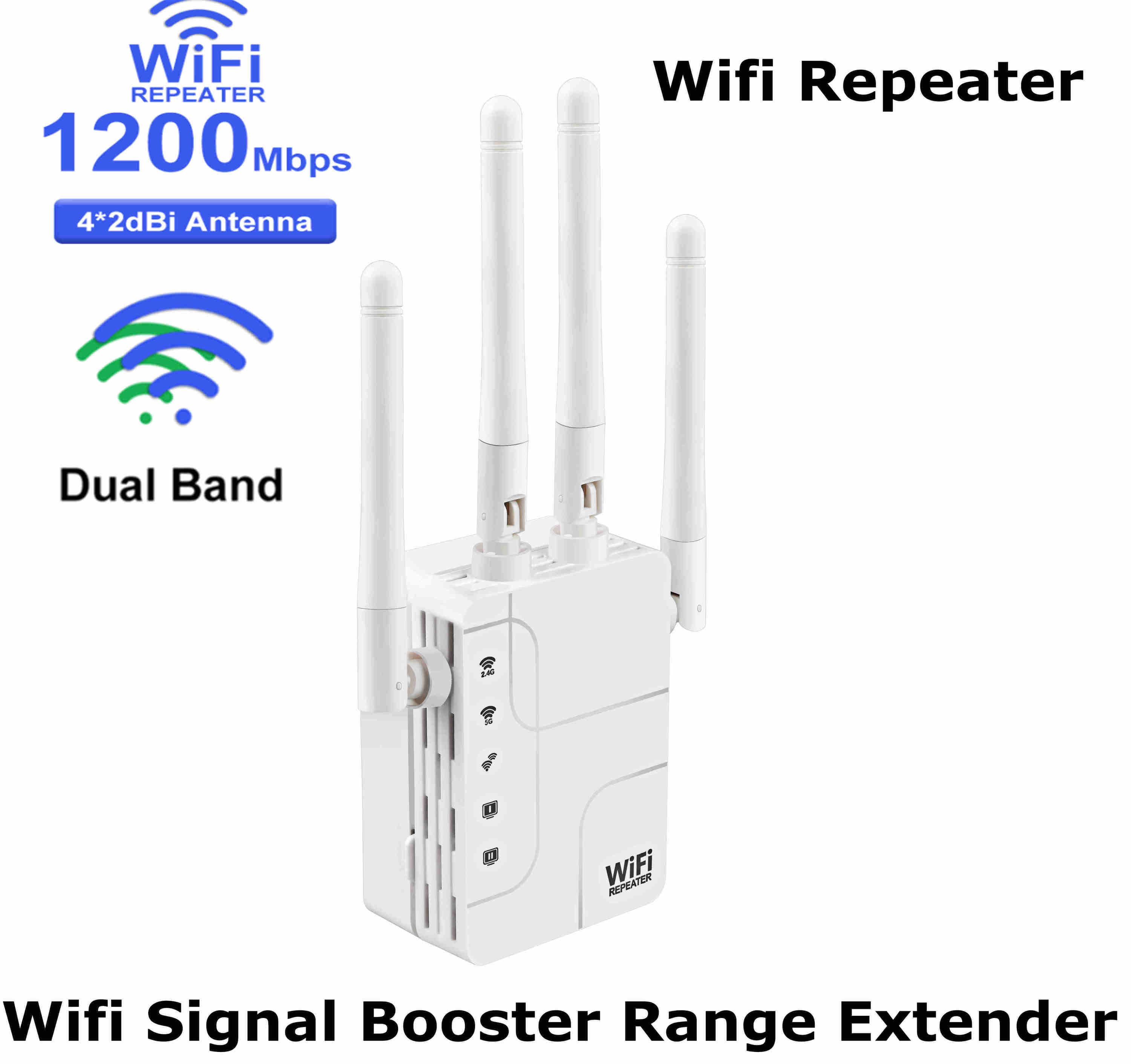 R1201 1200Mbps ワイヤレスLANリピーター WiFi信号ブースター 範囲拡張 