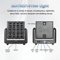 16X10W Faisceau 96pcs LED RGB Perles + COB Froid Strobe Matrix Light avec Wash Moving Head Effect Stage Light pour DJ Disco Party Club