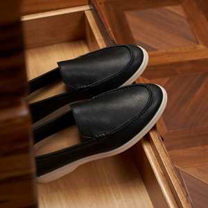 British Handmade Men's Loafers LP Lace-Up <b>Pointed</b> <b>Toe</b> <b>Flat</b>-Soled Loafers Office & Career Anti-Slip Breathable Lightweight - Product Image 2