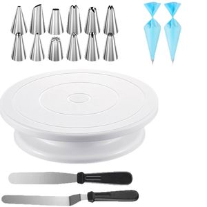 Juego de Accesorios para Hornear en la Cocina con Plato Giratorio Antideslizante y Boquillas de Decoración para Pasteles de Cumpleaños y Bodas - Product Image 6