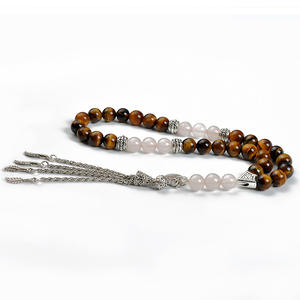 Collares con cuentas turcas hechos a mano Compras en línea para artículos de oración musulmana unisex Piedra natural Tasbih Mala Rosario Moda - Product Image 2