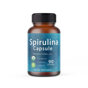 Cápsulas de Extracto de Espirulina Verde Orgánica Pura OEM/ODM con Vitamina D, Suplementos para el Cuidado de la Salud - Product Image 1