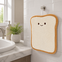Promotion Nouvelle Serviette de Toilette en Peluche en Forme de Pain Personnalisée Mignonne Serviette de Toilette en Peluche en Forme de Pain Vente en Gros Serviette de Toilette en Peluche en Forme de Pain Douce