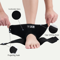 Attelle de cheville personnalisée XM Sports à talon ouvert, enveloppement de compression réglable avec protection pour la course, le basketball, le fitness, unisexe