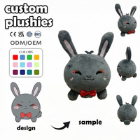Peluche personnalisée chat Frankenstein de dessin animé - Adorable petit animal en coton fait main avec estampage doré pour anniversaire
