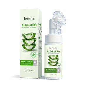 Espuma Limpiadora Facial de Aloe Vera Icesea 120g, Espuma Rica con Cepillo, Limpiador Suave y Refrescante, Venta al Por Mayor OEM - Product Image 6
