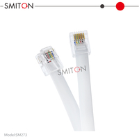 Cable Telefónico Modular Recto RJ12 6P6C de 10cm 15cm 20cm 30cm 40cm 50cm 60cm