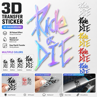 Autocollant de transfert 3D personnalisé, vinyle imperméable, résistant aux UV, sans fond, étiquette logo en relief pour vélos, casques, bouteilles, équipements
