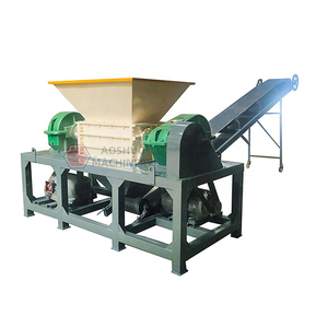 Industriële Eenvoudige Bediening Dubbele As Shredder Keuken Afval Papier Karton Hout Harde Schijf Shredder Voor Recycling - Product Image 1