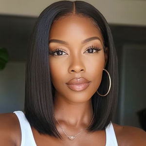 Peluca de <span class=keywords><strong>pelo</strong></span> <span class=keywords><strong>corto</strong></span> con encaje Bob barata, peluca de <span class=keywords><strong>pelo</strong></span> de 12 pulgadas, pelucas de Bob <span class=keywords><strong>corto</strong></span> con cierre para mujeres negras - Product Image 1