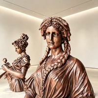 Statue en fibre de verre Athéna déesse, décoration extérieure pour jardin, villa, hôtel, paysage, taille et couleur personnalisées