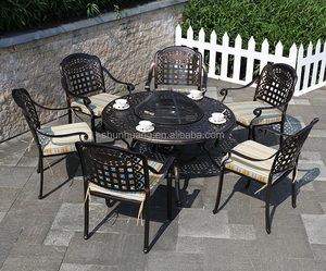 Ensemble de salle à manger en <span class=keywords><strong>aluminium</strong></span>, meubles de patio d'extérieur, avec <span class=keywords><strong>table</strong></span> et chaise, bon prix - Product Image 4