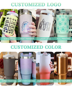 Taza de Viaje Personalizada Ecológica de Acero Inoxidable 304 de 40oz y 30oz, Aislada al Vacío de Doble Pared, con Pajita Abatible, Asa y Tapa - Product Image 6