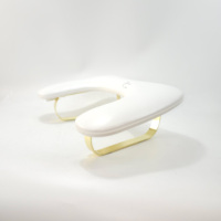 Nouveau repose-bras de luxe 2026 pour techniciennes ongulaires, support de manucure en forme de U, repose-main en cuir PU pour salon de manucure