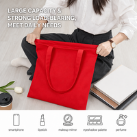 Personalisierte Logo-Tragetasche mit Bodenfalte und Tragegriff, Vordertasche, Großhandel Canvas-Tasche zum Muttertag