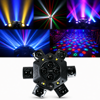 Luz Láser de 150W con 6 Brazos Tipo Ojo de Abeja, Luces de Discoteca para Bodas, Barra de Luces para Cabina de DJ, Proyector Láser, Equipo de DJ