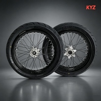 Jeu de roues de moto tout-terrain 17 X 2.15 17 X 3.0, jantes en alliage d'aluminium anodisé CNC 100 80 17 130 70 17, montage direct pour Sur-Ron Light Bee 2