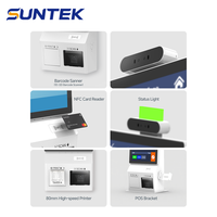 Kiosco de Pago Inteligente SUNTEK de 21.5" y 27", Terminal Todo en Uno con Pantalla Táctil para Autoservicio y Pedidos con Escáner para Supermercado