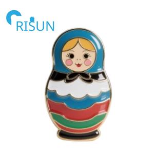 <span class=keywords><strong>Broche</strong></span> en émail personnalisée en métal, motif <span class=keywords><strong>Matriochka</strong></span> (Poupée Russe) miniature et mignonne, pour bijoux et revers de veste - Product Image 4