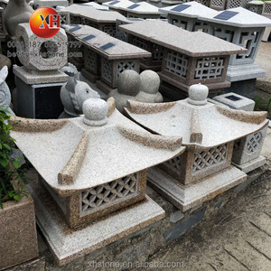 فانوس حديقة زن خارجي يعمل بالطاقة الشمسية مع إضاءة تلقائية، مصنوع من الحجر الطبيعي بتصميم ياباني على شكل باغودا مع إضاءة LED - Product Image 6