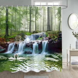 Impression numérique populaire forêt cascades soleil <span class=keywords><strong>rideau</strong></span> <span class=keywords><strong>de</strong></span> <span class=keywords><strong>douche</strong></span> conception personnalisée Logo imperméable polyester salle <span class=keywords><strong>de</strong></span> bain <span class=keywords><strong>rideau</strong></span> <span class=keywords><strong>de</strong></span> <span class=keywords><strong>douche</strong></span> - Product Image 4