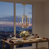 Lustre LED doré personnalisé de style chinois minimaliste, moderne et oriental pour salon, salle à manger, chambre et bureau