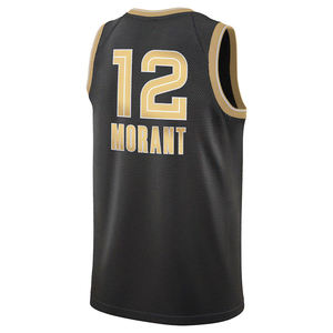 <span class=keywords><strong>Memphis</strong></span> da uomo # Maglia da basket Ja Morant ricamata, uniforme cucita, edizione City, abbigliamento sportivo giovanile con loghi - Product Image 5