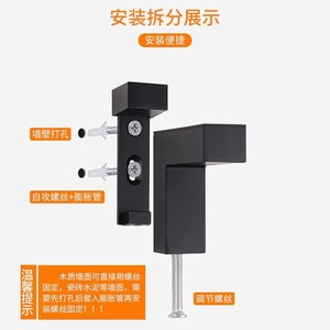 Clip de fixation réglable pour étagère en verre, en alliage de zinc, support de fixation en forme de F pour salle de bain et cuisine, installation facile - Product Image 1