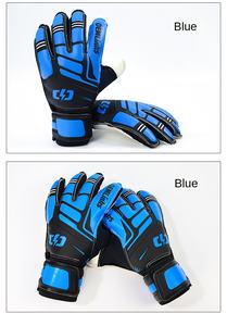 Guantes de Portero de Fútbol, Látex Flexible y Grueso, Antideslizantes, Cierre Elástico, Unisex, para Adultos, con Soporte de Entrenamiento, con Impresión - Product Image 6