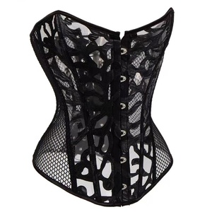 Cộng với kích thước thong bodysuit đồng hồ cát giữ gìn cơ thể Wedding da korsett phụ nữ trắng lưới Bridal Corset Top với t chuỗi - Product Image 5