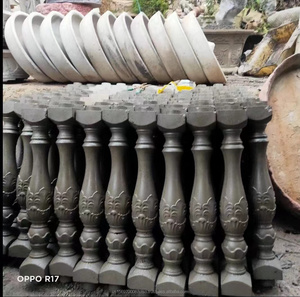 60cm 70cm Leaf Shape Concrete Precast Baluster Mold Decorative PC <b>Plastic</b> Material Handrails Railings Reazone Molds RZPC - Product Image 4