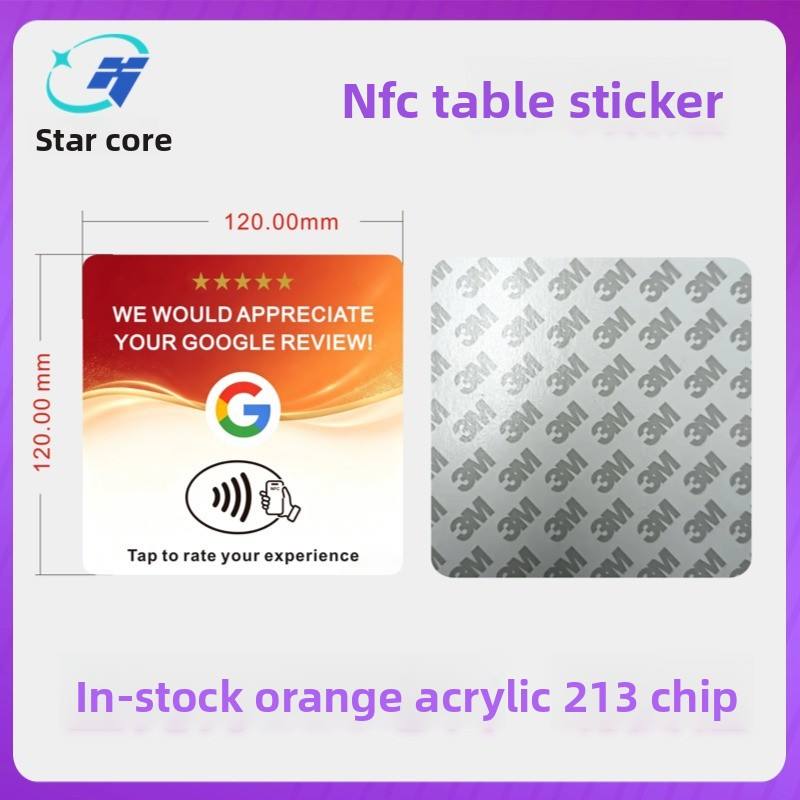 Factory spot NFC acrylic table sticker Google, comment card touch touch ...