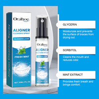 Les bactéries blanchissent l'élimination des taches prothèse dentaire propre aligneur nettoyant aligné mousse blanche aligneur nettoyant Spray