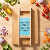 Professionele handmatige mandoline van massief hout, 1,5 mm fijne julienne-snijder voor uien, aardappelen en groenten, keukenhulpje, in doos