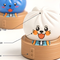 Figurines de collection en forme de ravioli, boîte mystère, visages d'animaux de dessin animé, mini-ensemble de présentation, décoration de bureau, cadeau