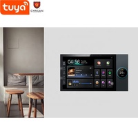 Amplificateur audio intelligent mural 2 zones de 10 pouces avec télécommande via l'application Tuya, récepteurs intelligents avec bouton et passerelle Zigbee