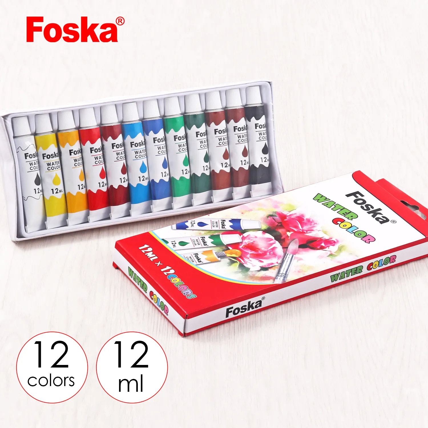 Foska no tóxico 6pcs agua Color pintura