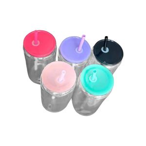 Mug durable personnalisé en plastique transparent multicolore, tasse à café unique avec paille anti-fuite pour la publicité de marque - Product Image 6