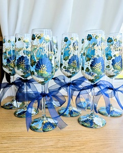 Coffret cadeau d'entreprise pour mariage, vitrail artisanal personnalisé fleur de naissance Iris, décoration de mariage personnalisée, cadeau d'anniversaire de mariage - Product Image 4