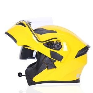 <span class=keywords><strong>Casque</strong></span> de moto à point rabattable <span class=keywords><strong>jaune</strong></span> <span class=keywords><strong>noir</strong></span> quatre saisons écouteurs <span class=keywords><strong>casque</strong></span> de moto - Product Image 5