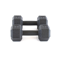 Système d'haltères hexagonaux Dip in Dumbell en plastique personnalisé ensembles d'haltères hexagonaux