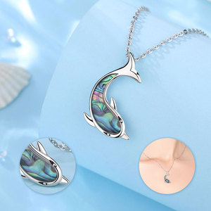 Merryshine mẹ của ngọc trai 925 Bạc Hawaii vỏ đồ trang sức Đại Dương biển động vật Ngựa bãi biển cá voi con sao biển rùa Mặt dây chuyền vòng cổ - Product Image 5