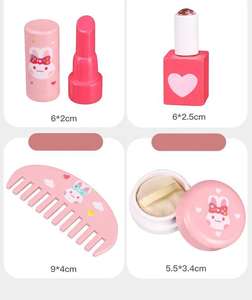 Coiffeuse en bois de lapin blanc pour enfants, 1 pièce, <span class=keywords><strong>jeu</strong></span> de maquillage, simulation, petite princesse - Product Image 4