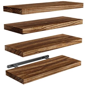 Mensole galleggianti in legno massello per decorazioni moderne per la casa, scaffale da parete per riporre oggetti in bagno e camera da letto - Product Image 2