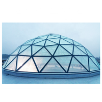 Dôme en verre léger préfabriqué, toit d'atrium, structure en acier, toiture en lucarne, bâtiment avec services de soudage et de pliage