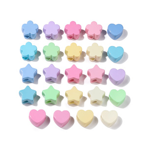Acrylic Heart Star Loose <b>Beads</b> With <b>Large</b> Holes For DIY Jewelry Making Accessories Spring 2026 Yiwu Origin - Product Image 5