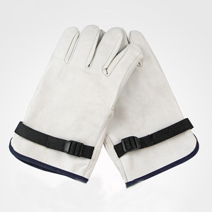 Guantes de Trabajo de Piel de Cabra Blanca de Alta Calidad, con Muñequera Ajustable, Resistentes, Personalizables, Talla <span class=keywords><strong>2XL</strong></span>, Protección Laboral, Industria, Conducción - Product Image 2